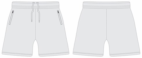 Plik wektorowy makieta krótkich spodni