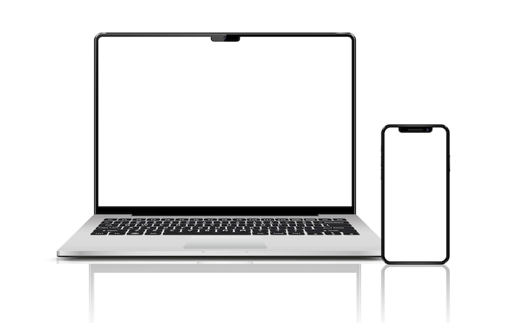 Makieta laptopa i telefonu komórkowego