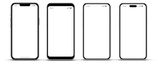 Makieta smartfona 3D wysokiej jakości z innym kątem i izolowanym tłem dla aplikacji mobilnej pokazowej