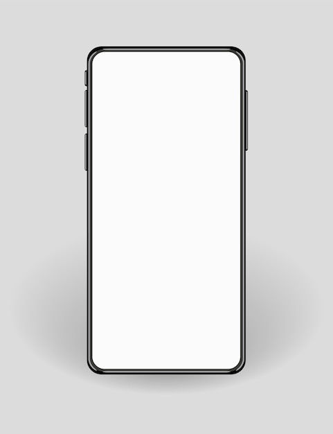 Makieta smartfona z pustym ekranem Ramka telefonu Realistyczny szablon telefonu do infografiki lub prezentacji