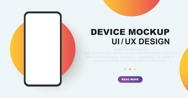 Makieta Telefonu Komórkowego Na Kreatywnym Tle Gradientowym Z Opisem