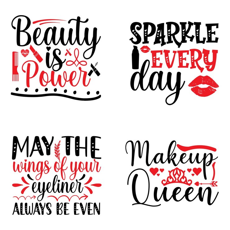 Makijaż Svg projekt typografii