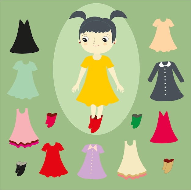 Mała Dziewczynka W Stroju Sukienek I Butów