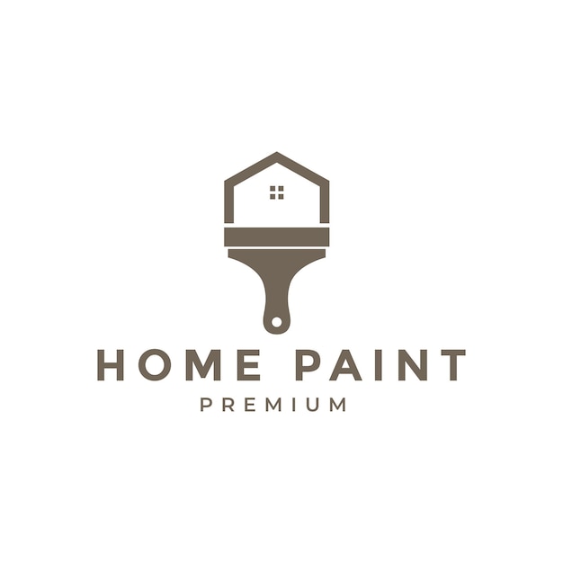 Malarstwo Home Projektowanie Logo Ikona Symbole Ilustracja