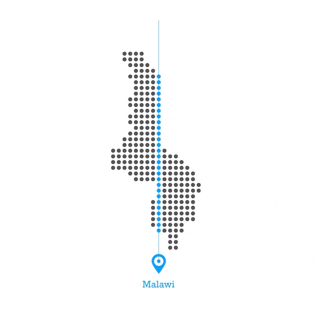 Malawi Zaplątał Się W Wektor Desgin Map
