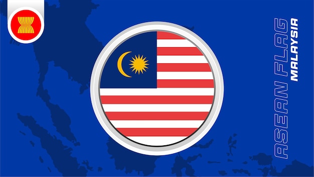 Malezja Asean Flaga Tło