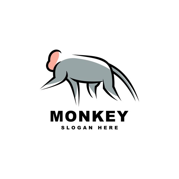 Małpa Logo Szablon Projekt Wektor Ikona Ilustracja