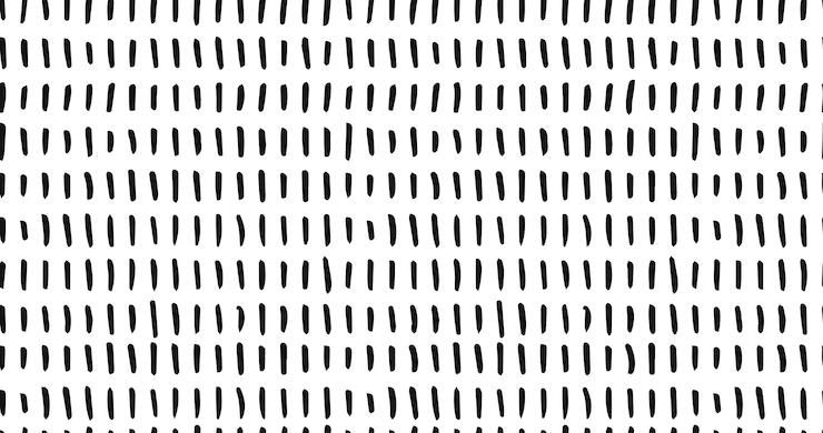 Wektor mały kresek bezszwowy wzór tekstura linii kropkowych czarno-biały hatching doodle organiczne kształty krótkie linie kreski ręcznie narysowane przypadkowe pociągnięcia moda retro drukowanie projektowanie ilustracja wektorowa