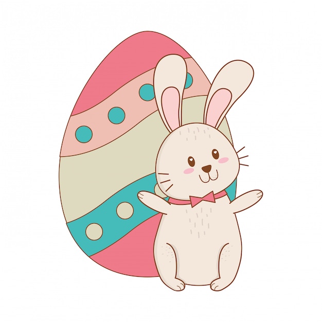 Mały Królik Z Jajkiem Malującym Easter Charakterem