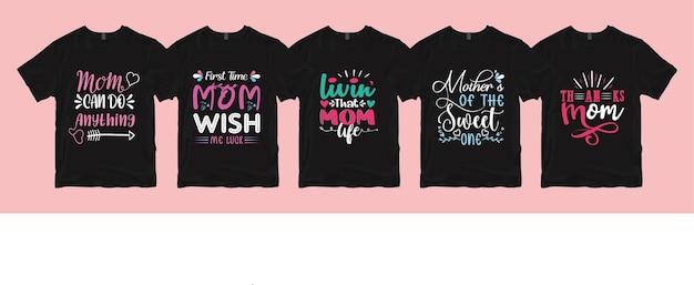 Mama Typografii T Shirt Wektor Projektu