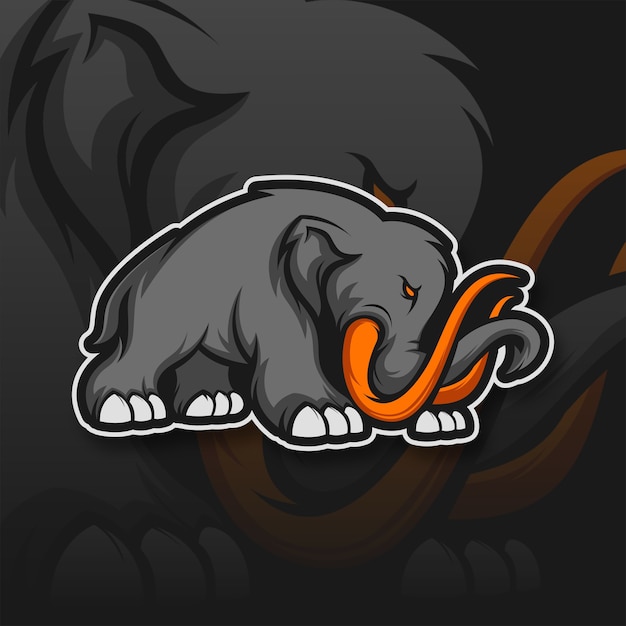 Mammoth Elephant Logo Gaming Mascot Sport Szablon