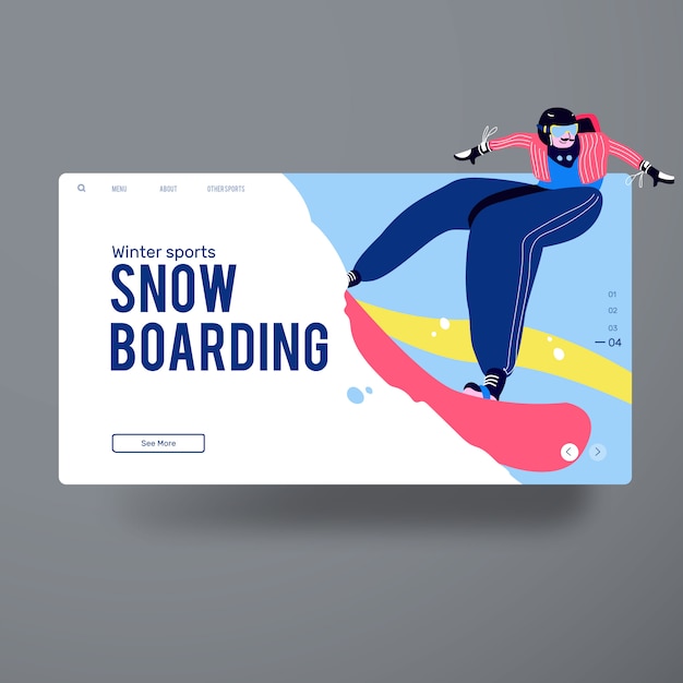 Man Snow Boarding Action