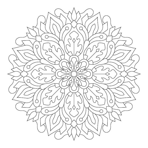 Mandala Antystresowa Kolorowanka Dla Dorosłych. Ilustracja Wektorowa