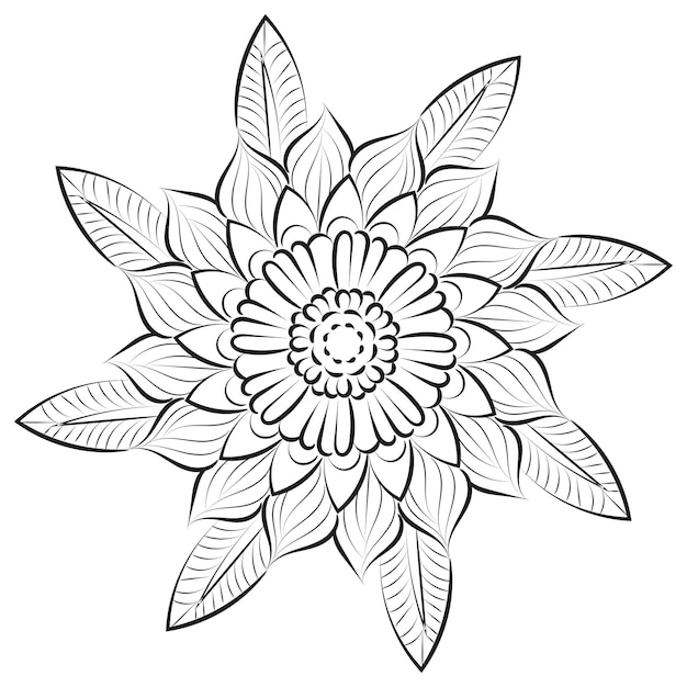 Mandala Art design w kręgu