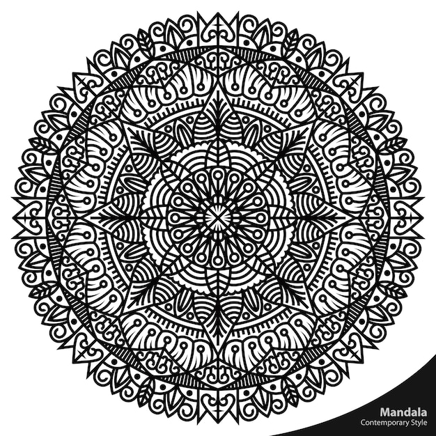 Plik wektorowy mandala art natural pattern decorative