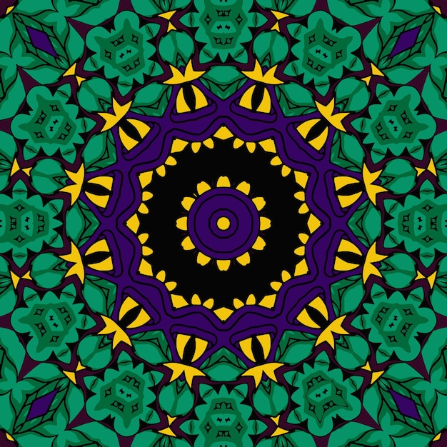 Mandala Boho Ręcznie Rysowane Wzór Ilustracji Wektorowych