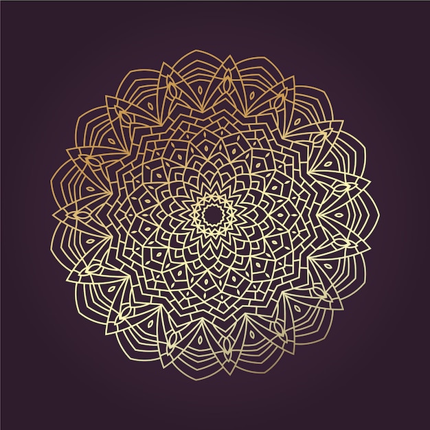 Mandala Golden Lineart