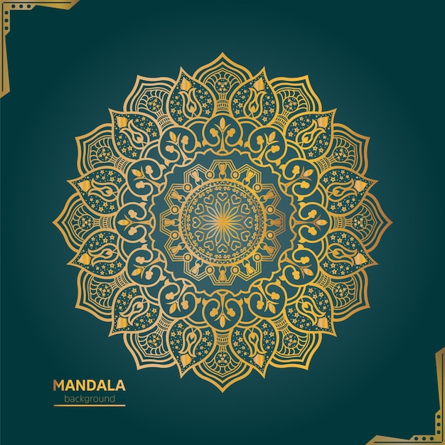 Mandala Gradient Złoty Kolor Vector Luxury Za Darmo