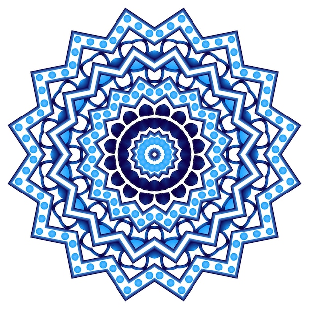 Plik wektorowy mandala indyjski medalion antystresowy abstrakcyjny islamski kwiat arabski design henna symbol jogi biały tło ilustracja wektorowa