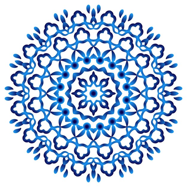 Plik wektorowy mandala indyjski medalion antystresowy abstrakcyjny islamski kwiat arabski design henna symbol jogi biały tło ilustracja wektorowa