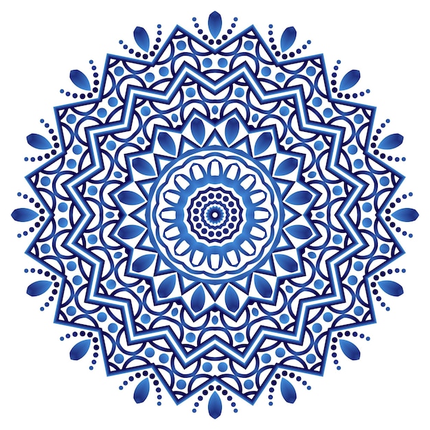 Plik wektorowy mandala indyjski medalion antystresowy abstrakcyjny islamski kwiat arabski design henna symbol jogi biały tło ilustracja wektorowa