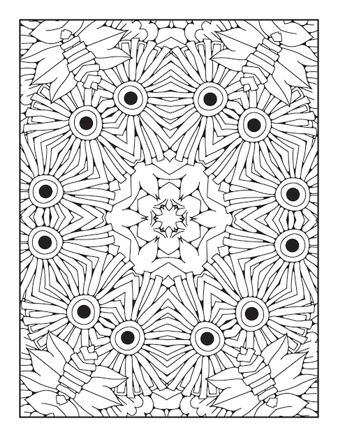 Mandala Kolorowanka Dla Dorosłych I Ręcznie Rysowane Szkic Mandali Kolorowanka Dla Dzieci Grafika Liniowa