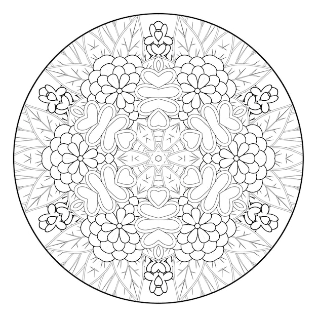 Mandala kolorowanka wnętrze kdp kolorowanka dla dzieci i dorosłych kolorowanka mandala kwiatowa