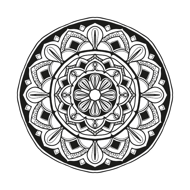 Mandala Kwiat Ilustracja Projekt Wektor