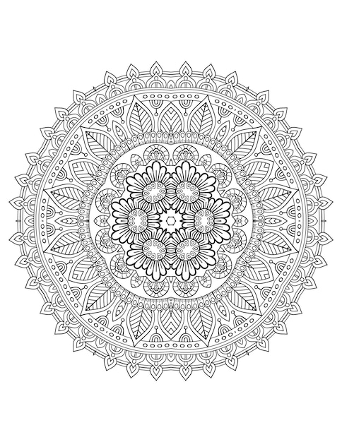 Mandala Kwiatowa. Mandala. Kolorowanki Mandala. Kwiat