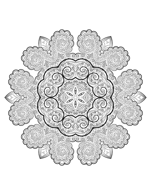 Mandala Kwiatowa. Mandala. Kolorowanki Mandala. Kwiat