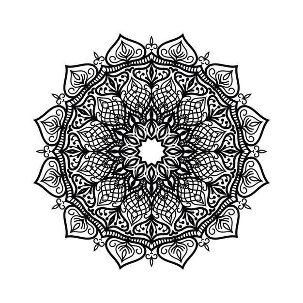 Mandala logo symbol wektor ikona sztuki