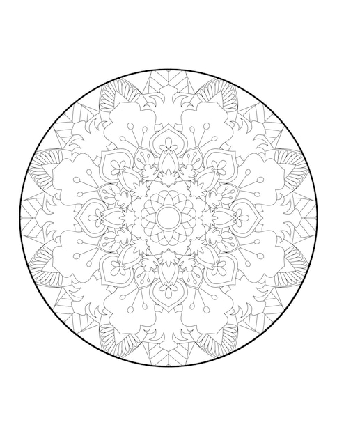 Mandala. Motywy islamskie, arabskie, indyjskie i osmańskie. Strona książki do kolorowania. okrągła mandala. koło