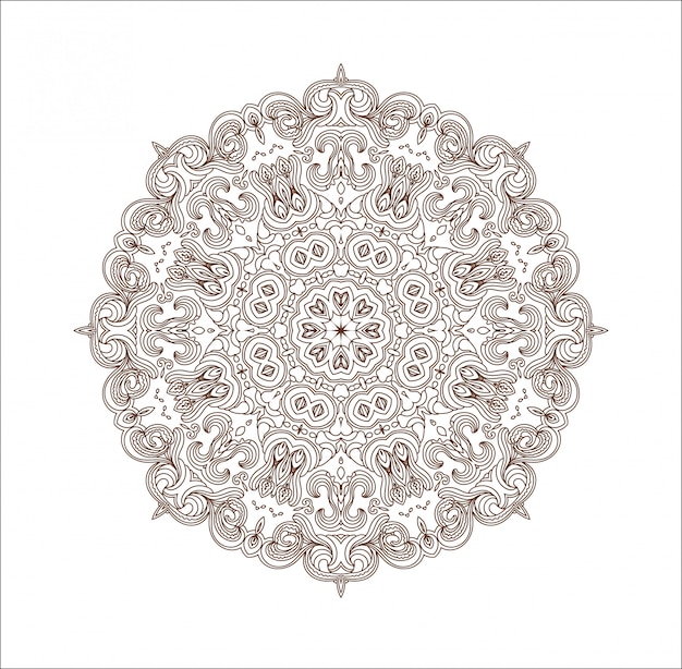 Mandala. Okrągły Ornament.