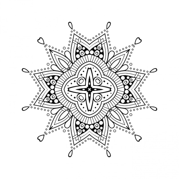 Mandala Ozdobny Doodle Mandali.