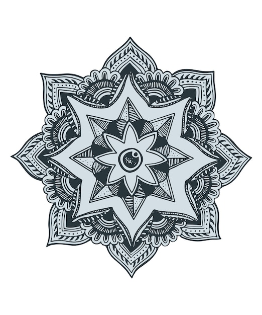 Mandala Star Vector Design