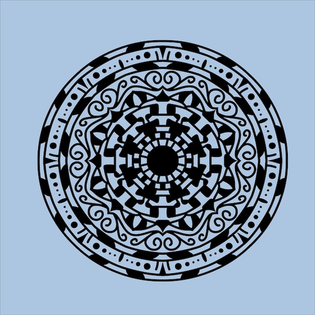 Mandala sztuka ludowa w stylu bohemskim mandala etniczna okrągła ornamenta wzór element dekoracyjny vintage