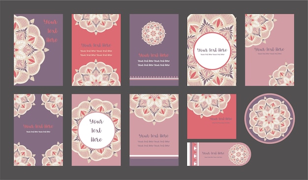 Mandala Vintage Template Card