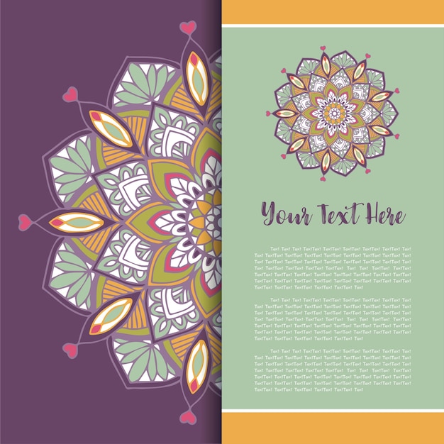 Mandala Vintage Template Card