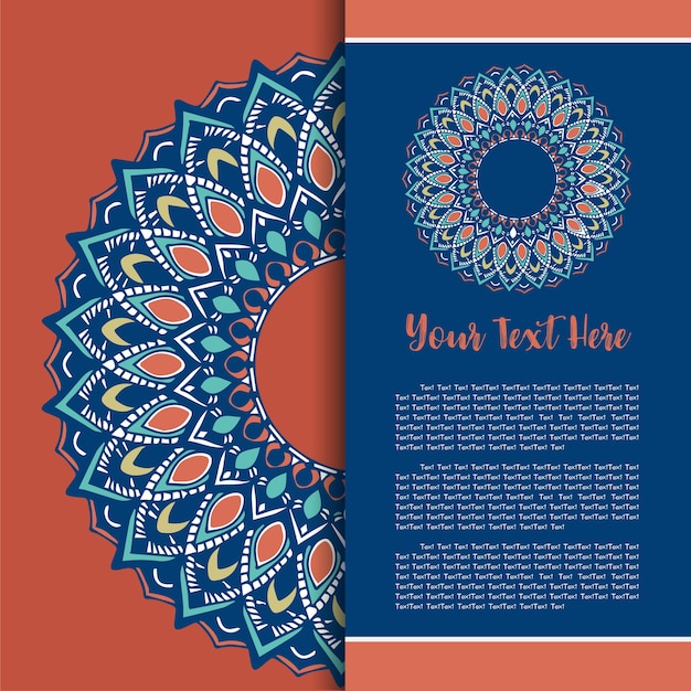 Mandala Vintage Template Card