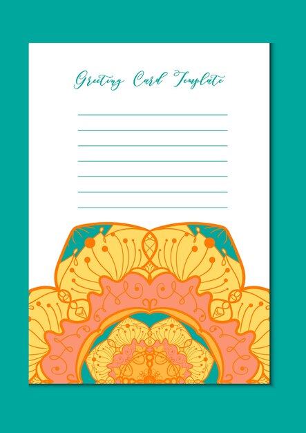 Mandala Vintage Template Card