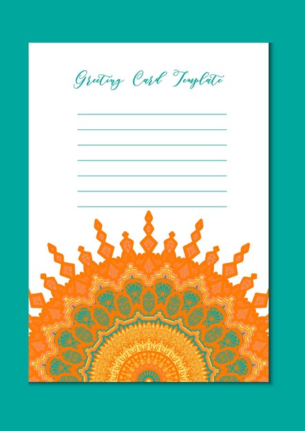 Mandala Vintage Template Card