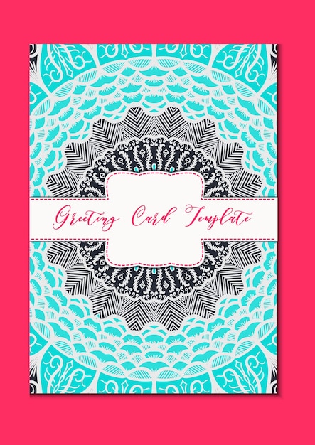 Mandala Vintage Template Card