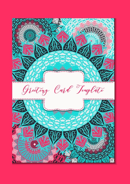 Mandala Vintage Template Card