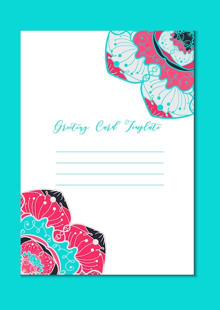 Mandala Vintage Template Card