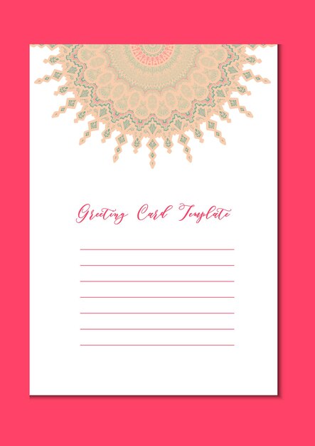 Mandala Vintage Template Card