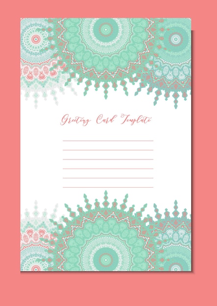 Mandala Vintage Template Card