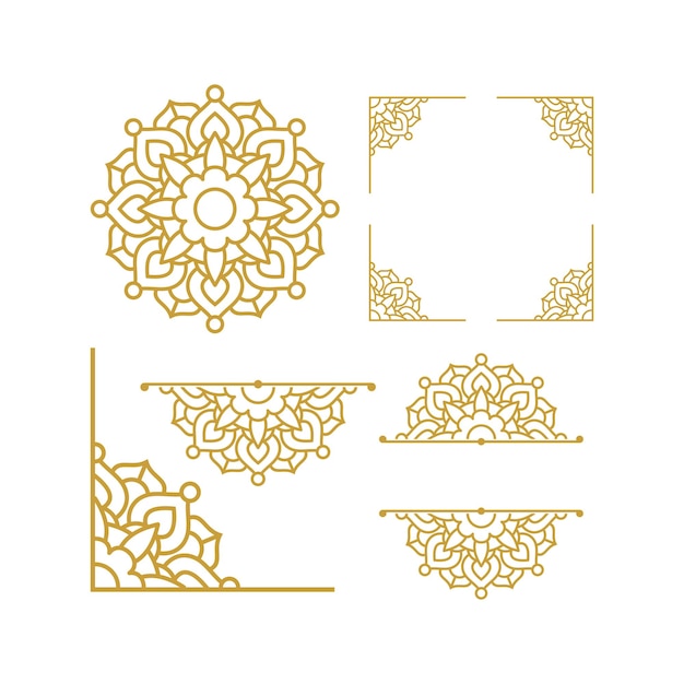 Mandala Wedding Frame Element Vector Designs