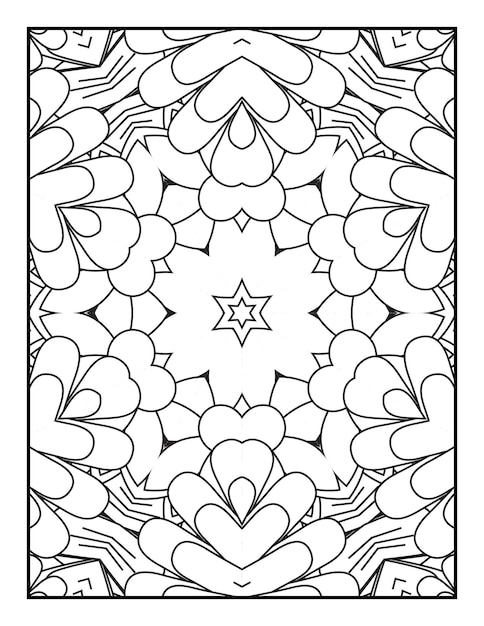 Plik wektorowy mandala wzór do kolorowania dla dorosłych mandala do kolorowania kwiatowa mandala do kolorowania