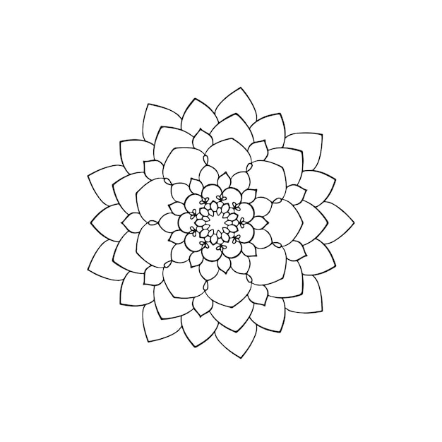 Mandala z kwiatowych ozdób symbol duchowy