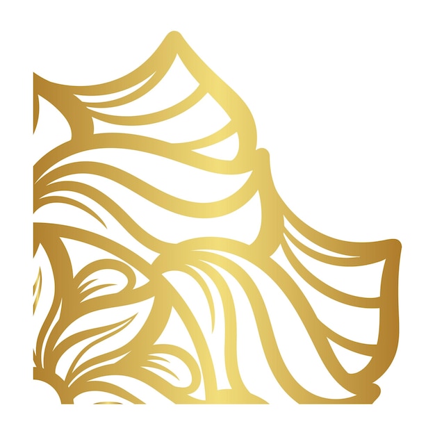 Plik wektorowy mandala ze złocistymi odcieniami koloru
